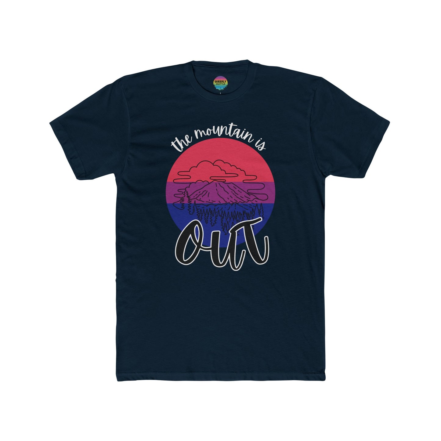 The Mountain is Out - Bisexual Pride - Masc/Unisex Cut - Short Sleeve Tee