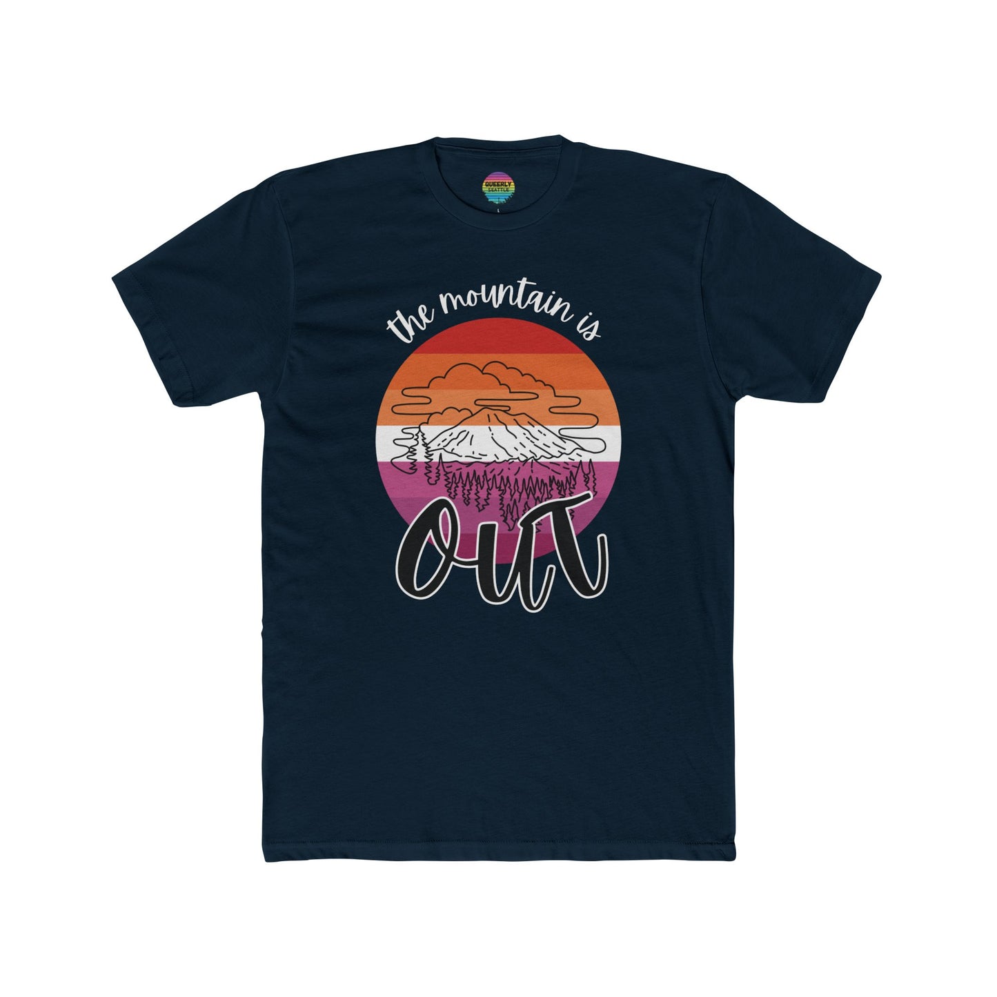 The Mountain is Out - Lesbian Pride - Masc/Unisex Cut - Short Sleeve Tee