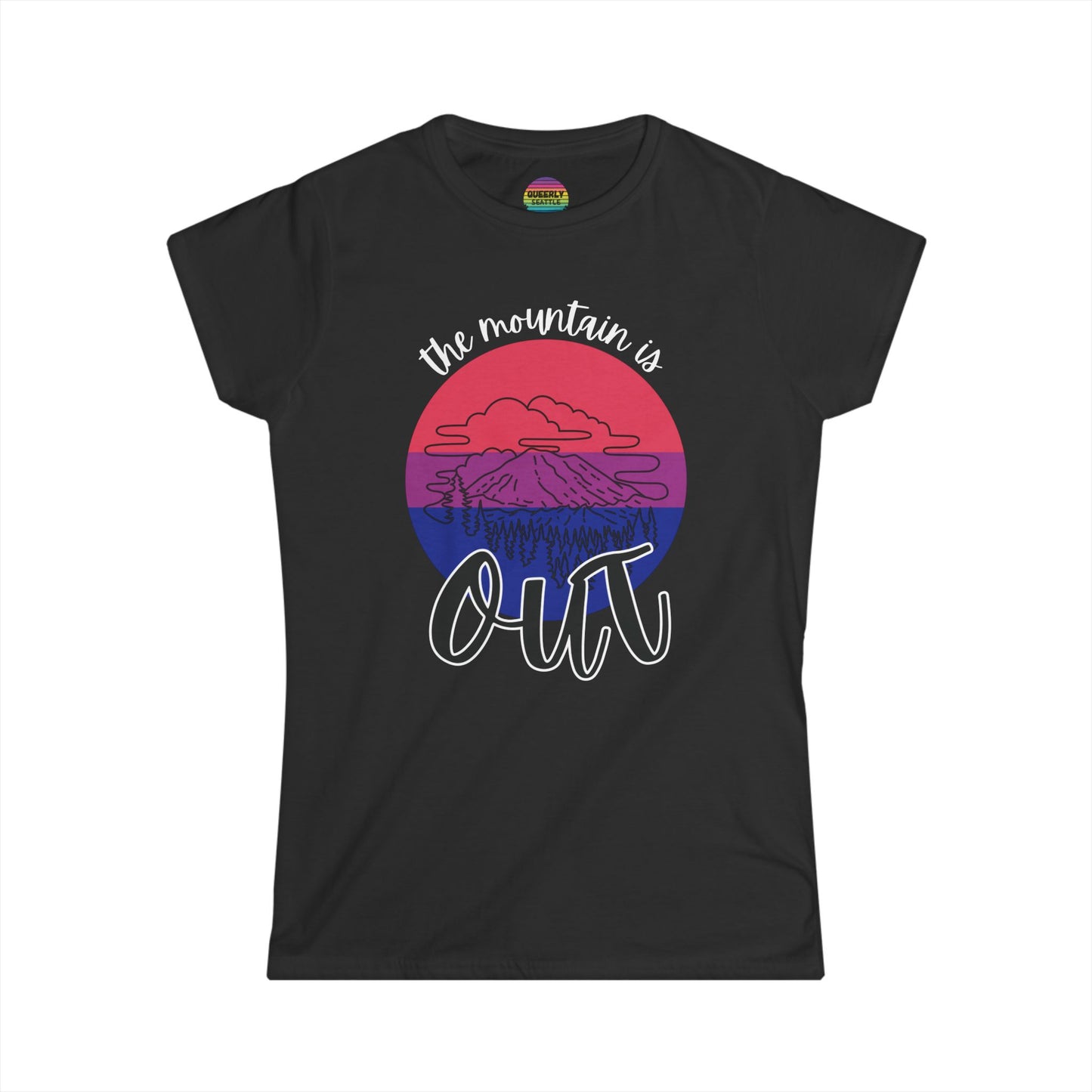 The Mountain is Out - Bisexual Pride - Femme Cut - Short Sleeve Tee