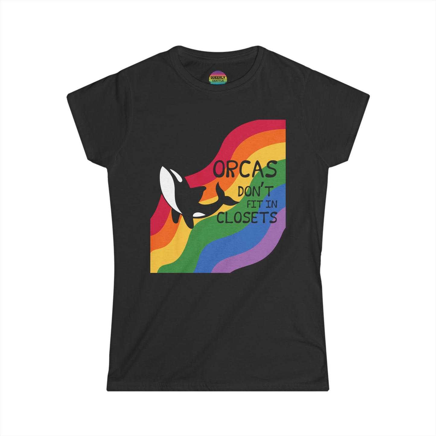 Orcas Don't Fit in Closets - Femme Cut - Short Sleeve Tee